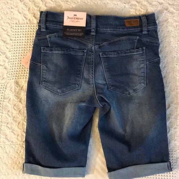 Juicy Couture Bermuda Short sz 2 Med-Indigo - Picture 2 of 4